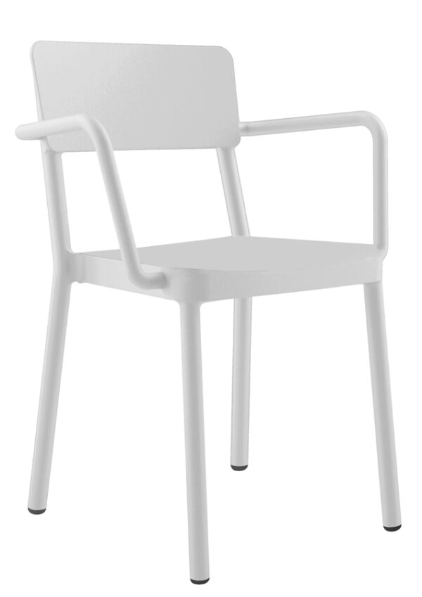 Krzesło restauracyjne LISBOA białe z towrzywa