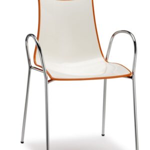 Krzesło chromowane Zebra Bicolore Scab Design