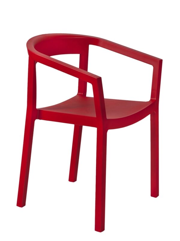 Krzesło czerwone z tworzywa Peach RESOL