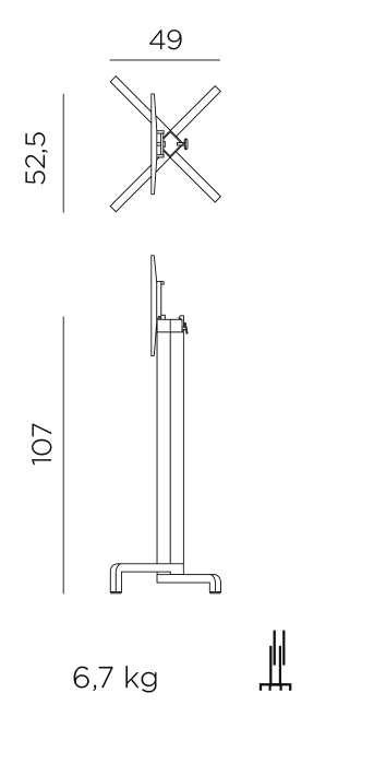 podstawa stołu składana ibisco nardi