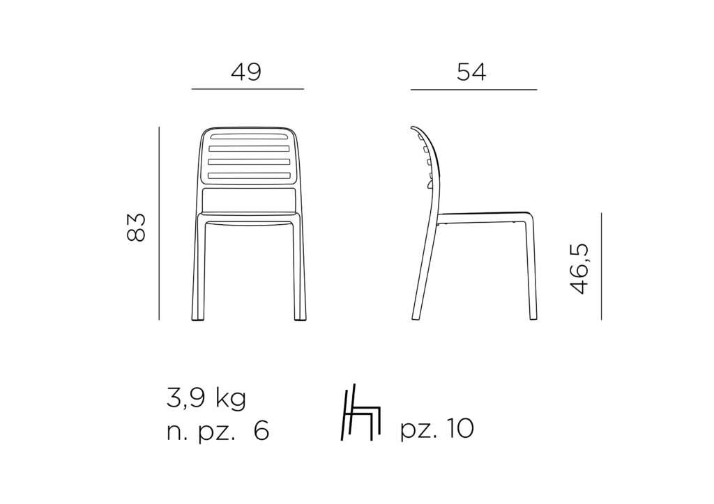 krzesło costa bistrot nardi