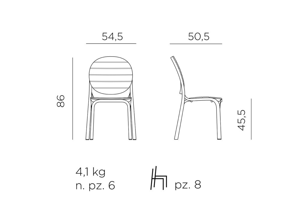 krzesło erica nardi białe tortora