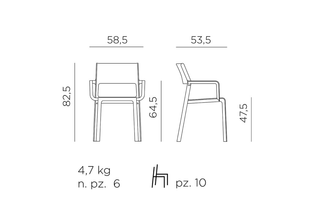 krzesło trill armchair nardi