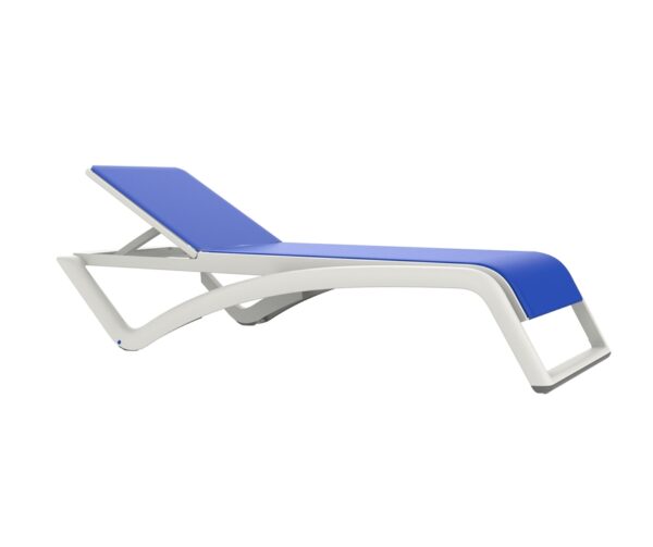 Leżak basenowy SKY RESOL | biało-niebieski