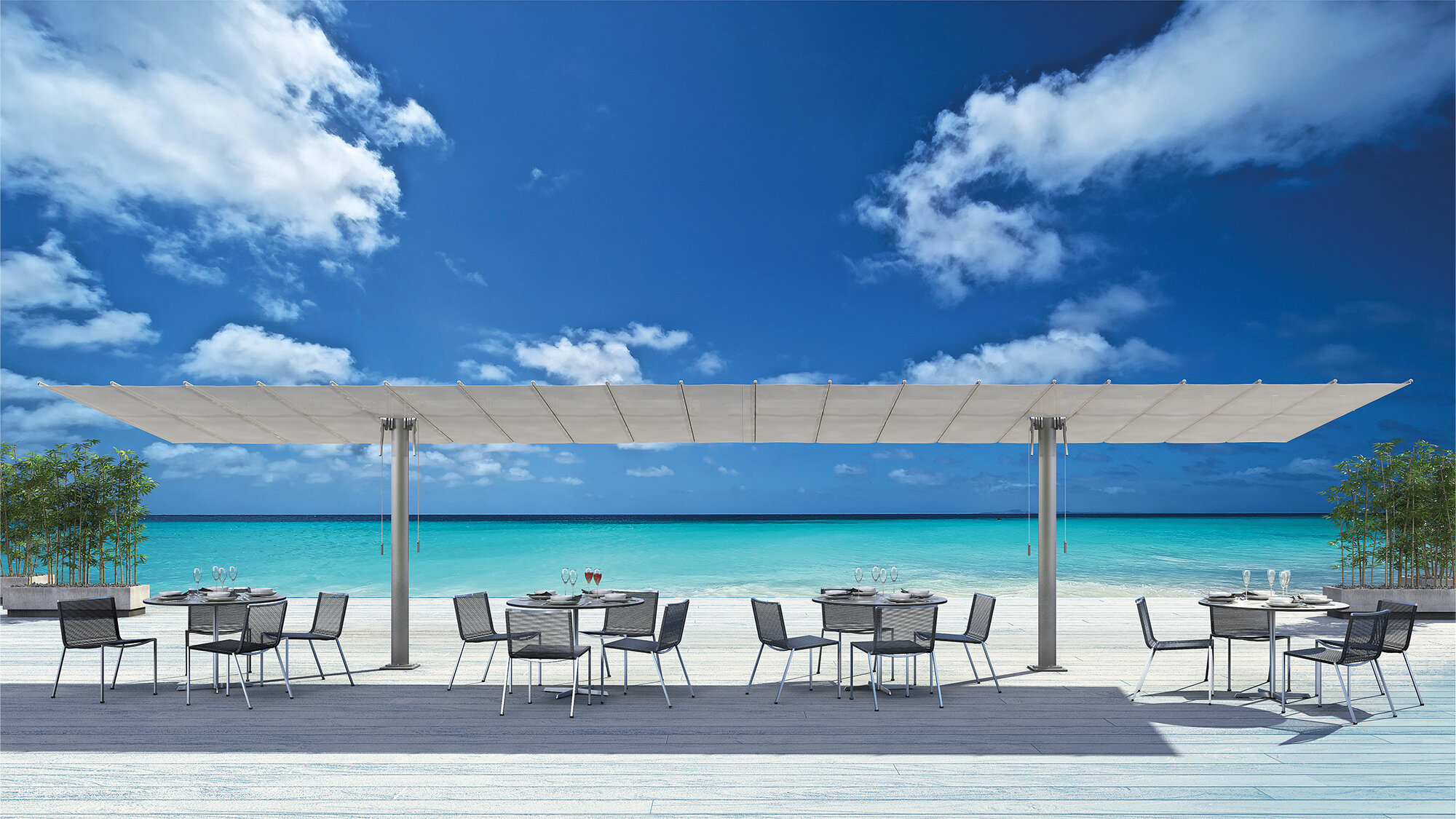 parasol ogrodowy modułowy flexy twin fim