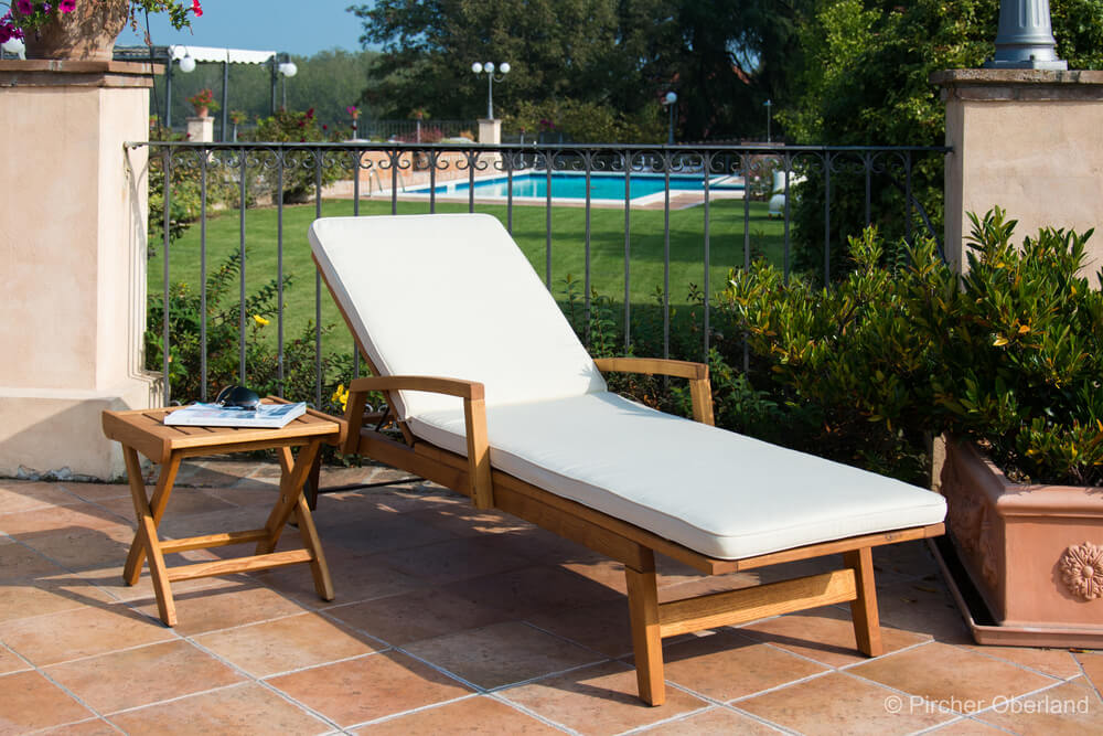 leżak ogrodowy drewniany milano rondo