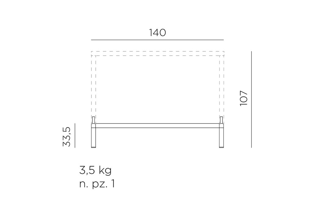 podwyższenie do stołu kit cube 140x80 high