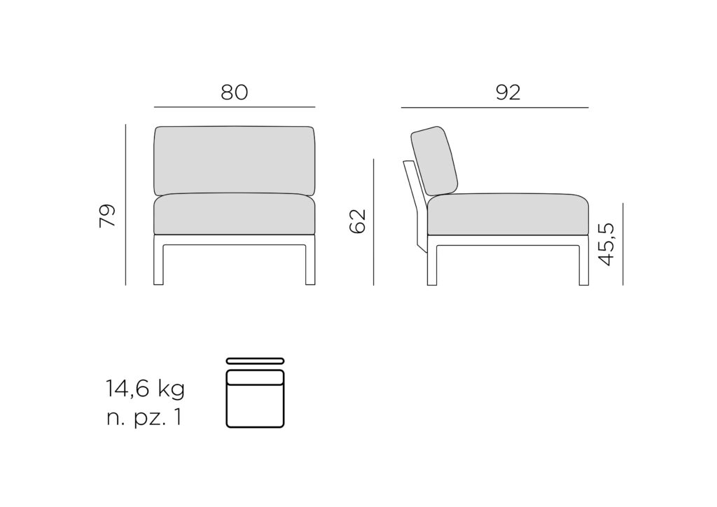 fotel nardi maximo elemento centrale