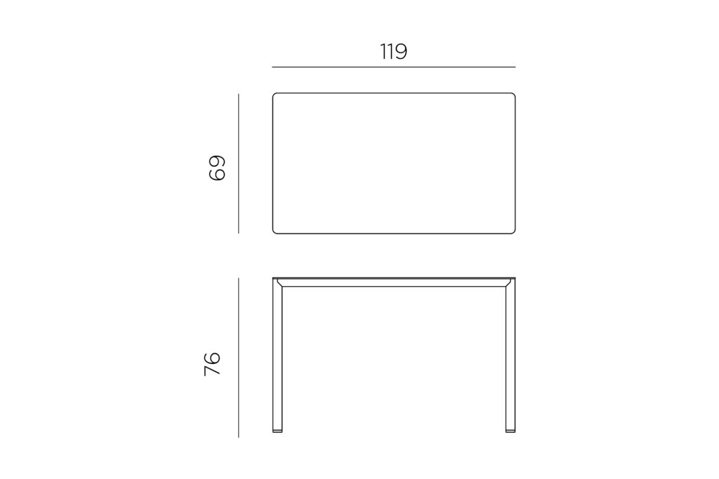 stół piave 120x70 nardi