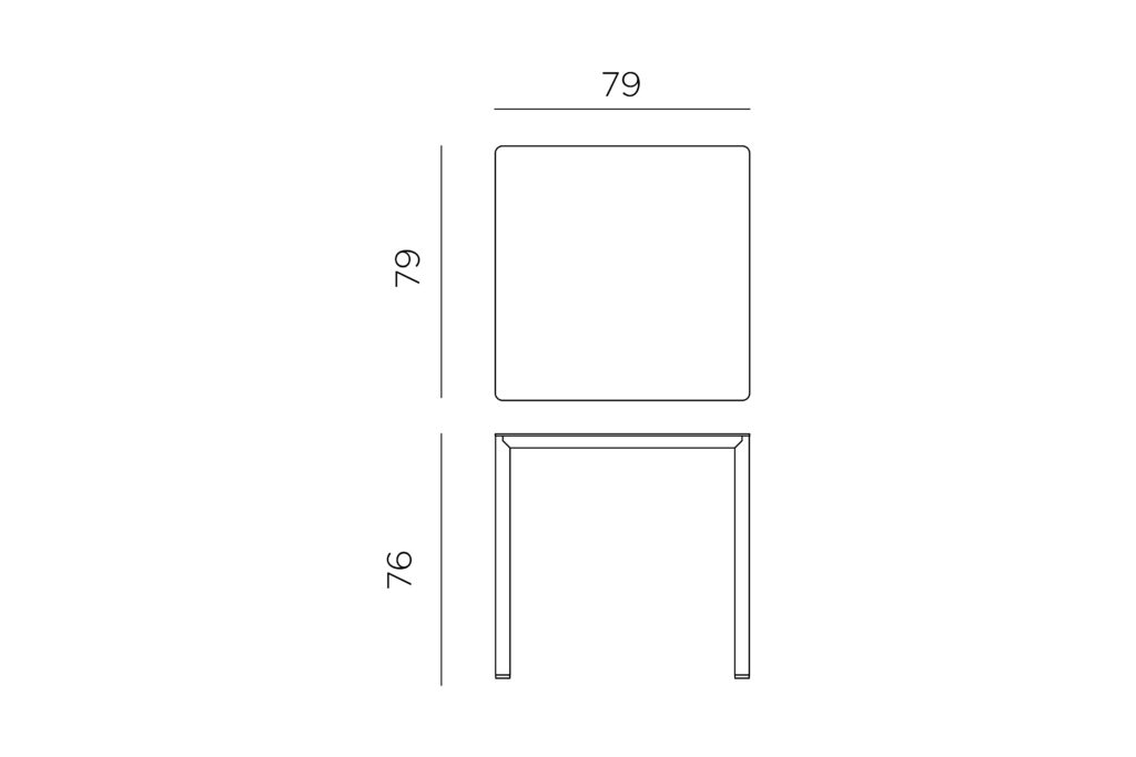 stół piave 80 nardi